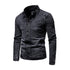 Men's Retro Slim Fit Jean Jacket with Stand Collar for Autumn and Winter - Stylish Casual Motorcycle Outerwear