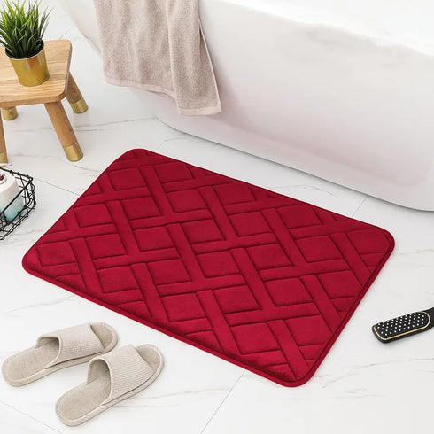 Soft Step Premium Memory Foam Bathroom Rug Absorbent Non Slip Machine Washable Quick Dry Bath Mat