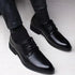 Stylish Leather Oxfords for Men - Perfect for Formal Dress, Weddings, and Office Work - British Style Non-Slip Casual Flats with Pointed Toe Design