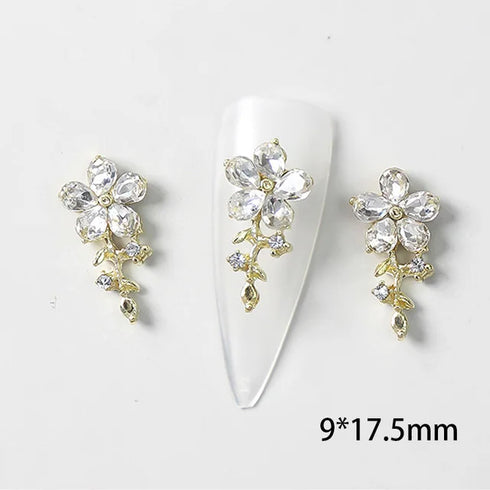 10pcs Devil's Blue Eye Nail Charms with Glitter Rhinestones for Stunning Nail Art Decoration and Manicure Accessories