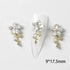 10pcs Devil's Blue Eye Nail Charms with Glitter Rhinestones for Stunning Nail Art Decoration and Manicure Accessories