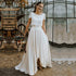 Customized Bohemian Wedding Dresses Two Pieces Lace Top Gown