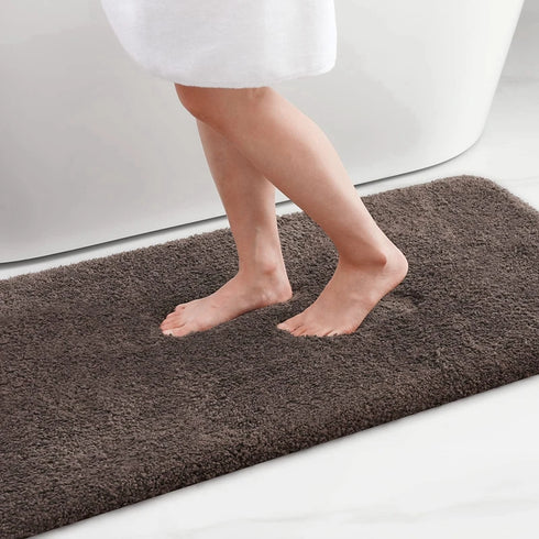 Luxury Absorbent Non-Slip Bath Mat Plush Bathroom Rug Soft Fluffy Carpet