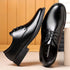 Leather Shoes for Men Casual Derby Square Toe Business Style