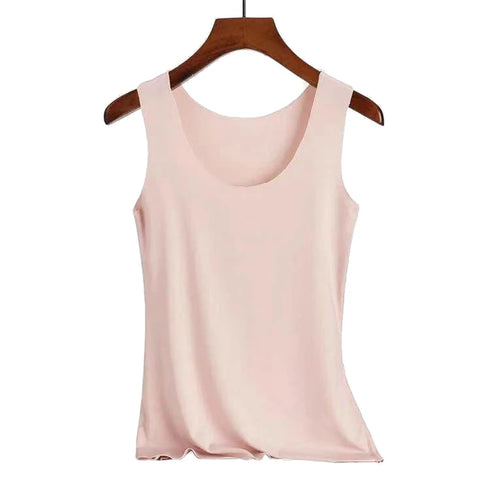Ladies Slimming Ice Silk Tank Top - Casual Summer Inner Wear for Women, Seamless Vest Perfect for Students and Everyday Comfort