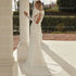 Elegant Mermaid Wedding Dress with Long Sleeves and Backless Design