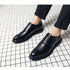 Men's Casual Business Formal Oxford Shoes - Low Top Pointed Toe Leather Wedding and Office Shoes for Spring and Autumn