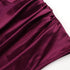 Women Dress Pleated Long Elegant Slit High Collar Maxi Gowns Party