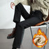 Women's Winter Fleece Warm Jeans Retro Slim Straight Denim Pants