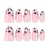 Charming 3D Flower Press on Nail Art with Cute Leopard Print Design - Stylish Almond Shape Ballet False Nails for Daily and Vacation Manicure
