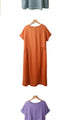 Loose Fit Slimming Cotton Linen Dress for Women Summer Plus Size Mid-Length Skirt