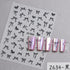 5D Embossed Nail Art Stickers - Semi-Transparent White Bowknots Adhesive Sliders for Creative Manicure Decorations and Nail Art Accessories