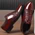 Elegant Men's Dress Shoes for Formal Occasions - Stylish PU Leather Slip-On Business Footwear for Weddings and Parties