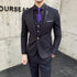 Slim Fit Men's Three Piece Suit with Vest and Trousers for Wedding