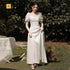 Bridesmaid Dress Floor Length Jersey Gown With Ruched Bow Sweetheart Neckline For Wedding Party Dress