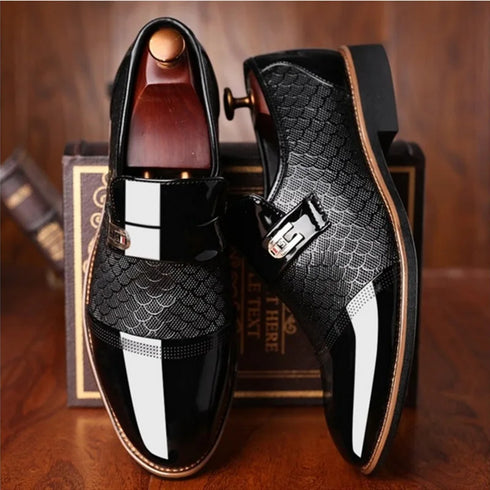 Elegant Men Formal Buckle Shoes for Weddings and Special Occasions
