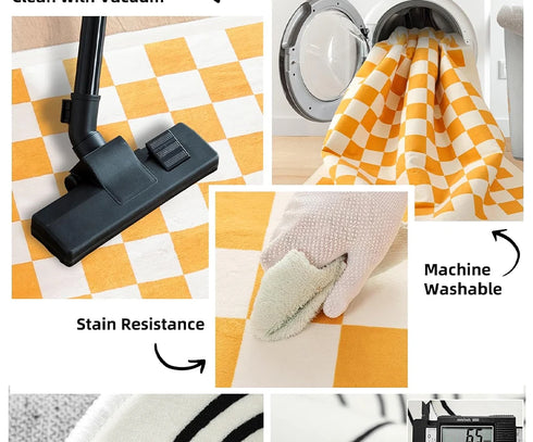 Large Machine Washable Bohemian Flower Carpet for Living Room and Bedroom Decoration