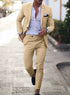 2-Piece Solid Wedding Men's Suit Slim Fit Blazer Tuxedo Set
