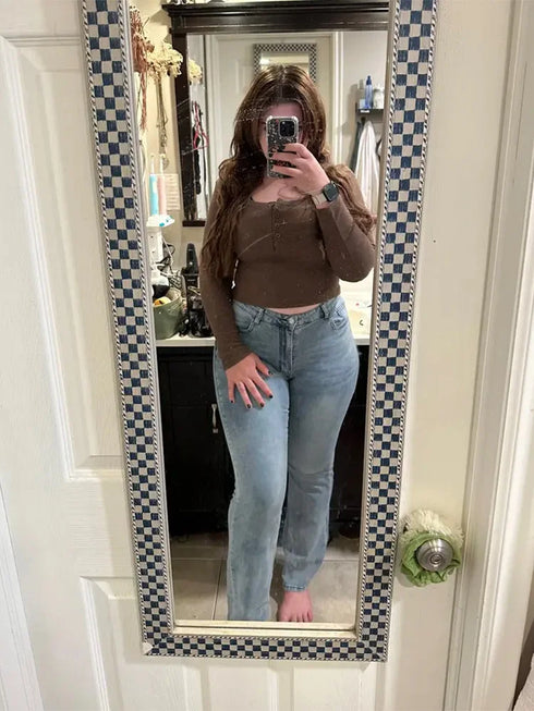 Women’s Vintage Flare Stretch Jeans - Classic High Waist Bell Bottom Denim Pants for All Season Y2K Punk Style, Perfect for Fall Outfits and Homecoming Jeans Ideas