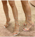 Rhinestone Snake Stiletto Gladiator Sandals For Wedding