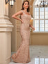 Luxury Off Shoulder Sequined Mermaid Dress Elegant Party Evening Wear