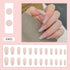 Wearable Detachable Love-Themed Checkerboard Fake Nail Pieces for a Sweetheart Manicure