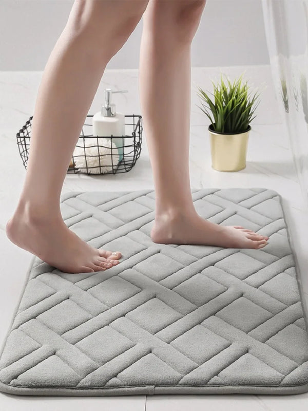 Soft Step Premium Memory Foam Bathroom Rug Absorbent Non Slip Machine Washable Quick Dry Bath Mat