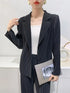 Elegant Pleated Long-Sleeved Jacket for Women - Comfortable Casual Suit with Thickened Design for Spring and Autumn Wear