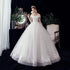 Wedding Dresses Illusion V-Neck Short Tulle Sequined Embroidery Beading Backless Off The Shoulder Luxury Bride Gown