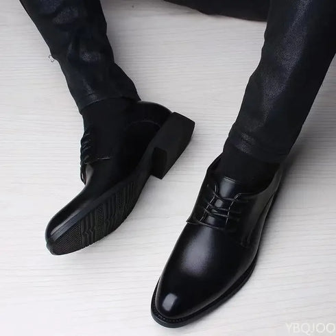 Fashionable Versatile Men Shoes Heightening Casual Flats for Spring