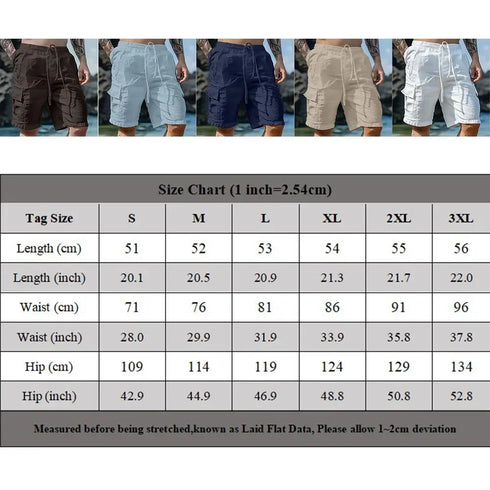Men Loose Cargo Shorts With Pockets Casual Sports Streetwear
