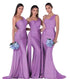 Mermaid Satin Corset Bridesmaid Dress for Wedding Party Gown with Ruched Detailing and Floor Length