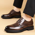 Leather Oxford Shoes for Men Elegant Minimalist Lace Up Business Casual Footwear