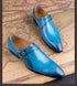 Elegant Handmade Leather Monk Loafer Shoes for Men - Breathable Formal Dress Footwear with Pointed Toe Design, Ideal for Daily Wear and Special Occasions