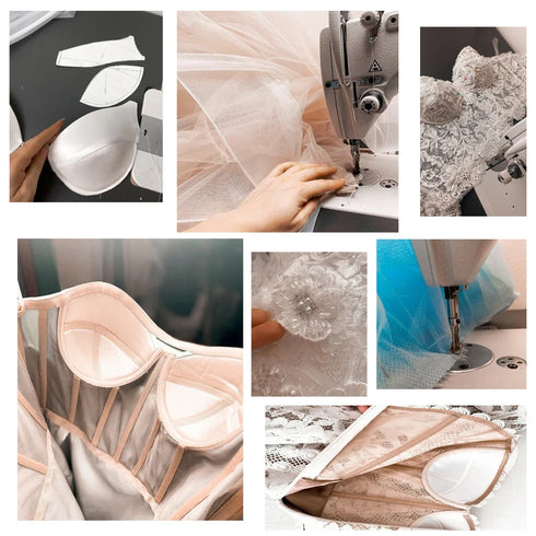 LORIE Mermaid Princess Lace Appliques Sexy Wedding Dress Gown