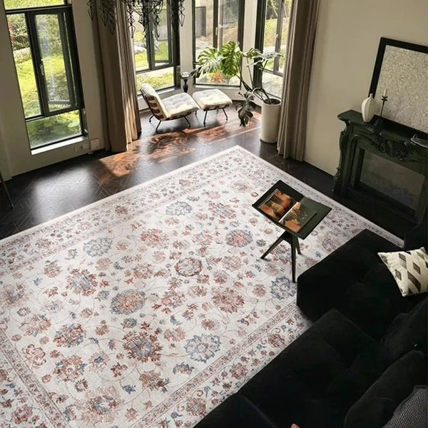 Vintage Persian Living Room Carpet Luxury Decorative Rug Soft Comfortable Machine Washable