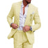 Elegant Men's Linen Suit Set - 2 Piece One Button Slim Fit for Smart Casual Events and Year-Round Style