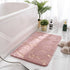 Marble Bathroom Rugs Nonslip Soft Rabbit Fur Bath Mats for Luxurious Bathroom Decor