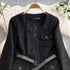 Hepburn Elegant Long Tweed Dresses Women Autumn Party Luxury Robe