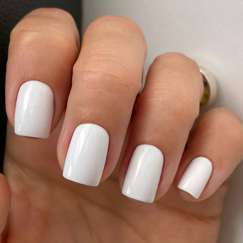 Elegant Medium Trapezoid Acrylic Press-On Nails - Full Cover Artificial Fingernails for Parties - 100pcs Extension Fake Nail Tips