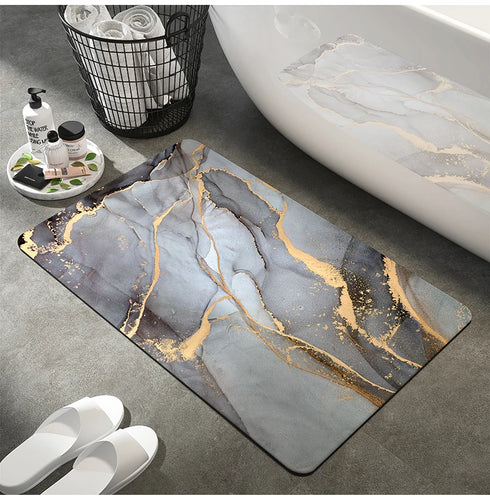 Luxury Nordic Diatomite Bath Mat Anti Slip Super Absorbent Quick Dry Floor Mat
