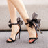 Elegant Women's Sandals with Pointed Toe and Butterfly Knot for Wedding and Office Wear