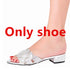 Party Wedding Shoes Women Shoes Bag Set Rhinestone Crystal Summer Fashion Slippers