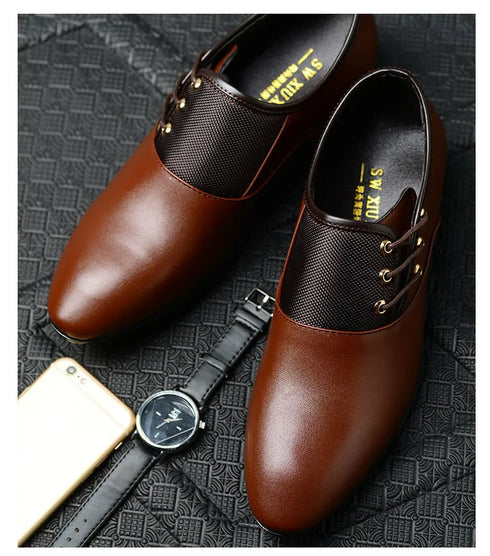 Men's Formal Leather Oxford Shoes for Business and Casual Occasions