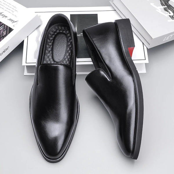 Business Formal Slip-On Leather Shoes for Men Dress Fashion Oxford Moccasins