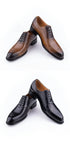 Classic Men's Oxfords Genuine Leather Shoes for Wedding Party Office and Business Suits