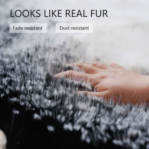 Plush Round Starry Sky Carpet Rug for Living Room and Bedroom Decoration