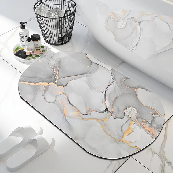 Luxury Nordic Diatomite Bath Mat Anti Slip Super Absorbent Quick Dry Floor Mat