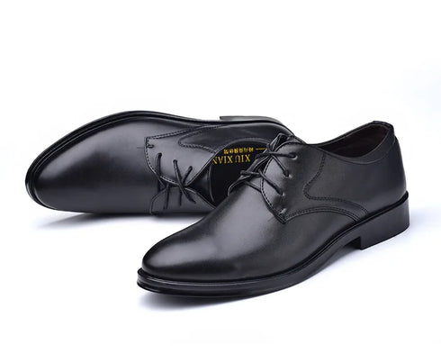Elegant Men's Formal Dressing Shoes for Office, Wedding, and Casual Occasions - Stylish Pointed Toe Leather Footwear for Social Events and Winter Wear