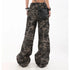 Casual Wide Leg Pants for Women - Y2K Hip-Hop Cargo Overalls with Camouflage Design, Perfect for Fall Outfits and Grunge Style Inspiration